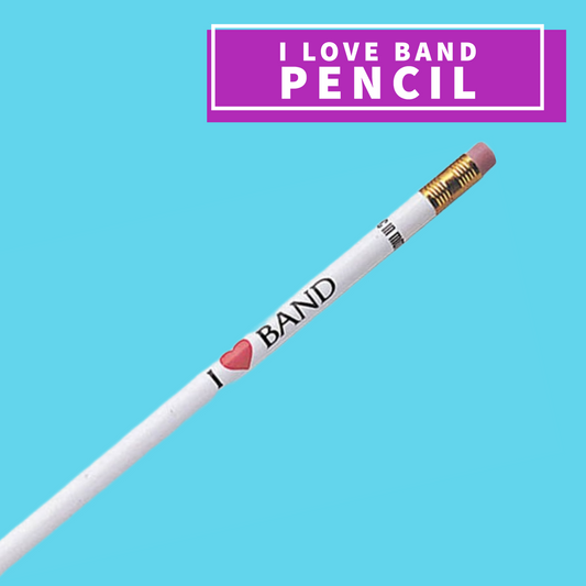 I Love Band Pencil (Assorted Colours) Giftware