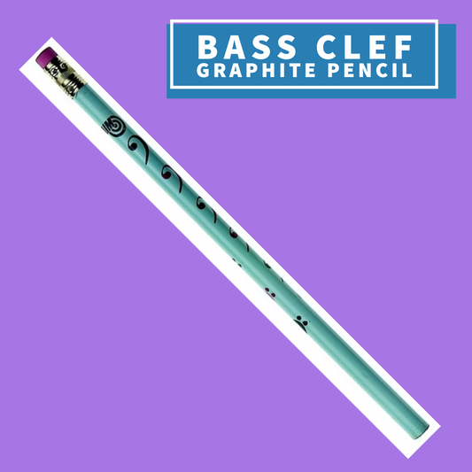 Pencil - Bass Clef Assorted Colours Design Giftware