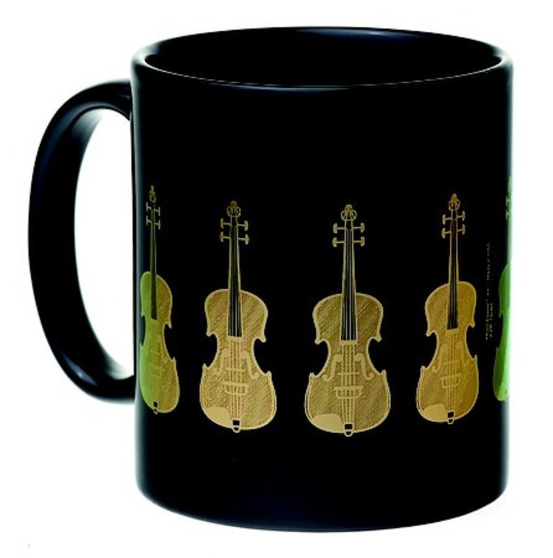 MUG VIOLIN BLACK AND GOLD