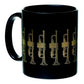 MUG TRUMPET BLACK AND GOLD