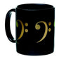 MUG BASS CLEF BLACK AND GOLD