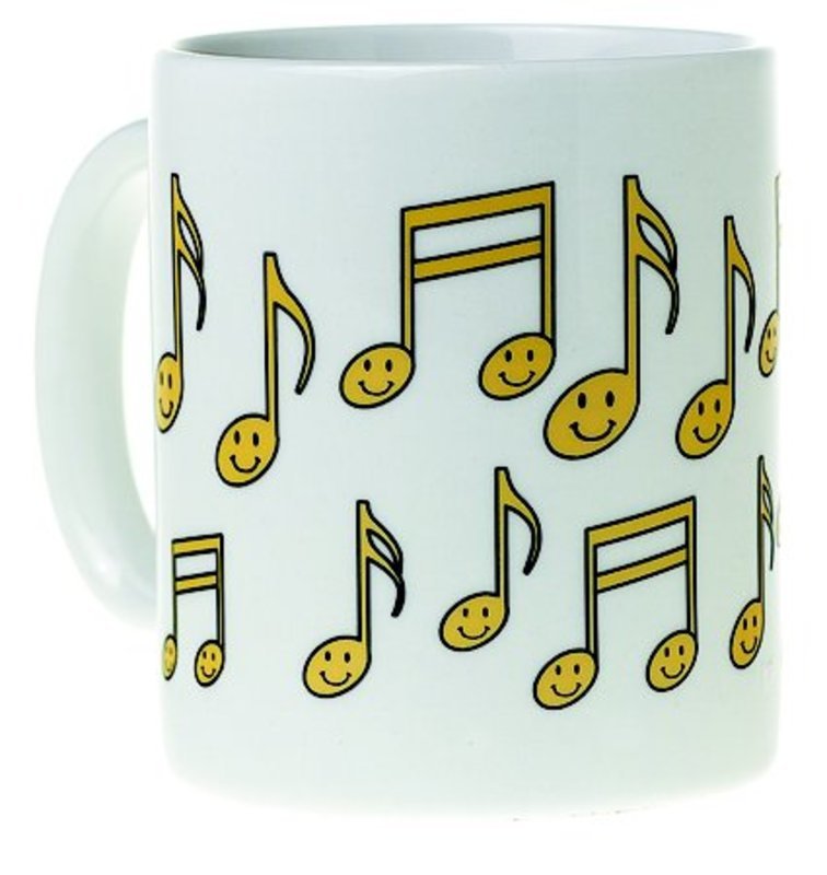 MUG MUSIC DESIGN HAPPY NOTES