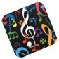 DRINK COASTER MUSIC NOTES MULTI COLOUR