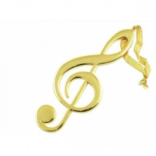 Treble Clef Ornament Gold