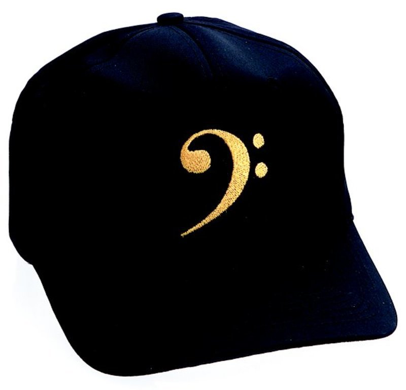 HAT BASS CLEF BLACK W/GOLD