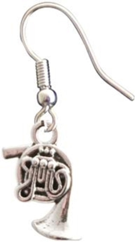 Silver French Horn Earrings