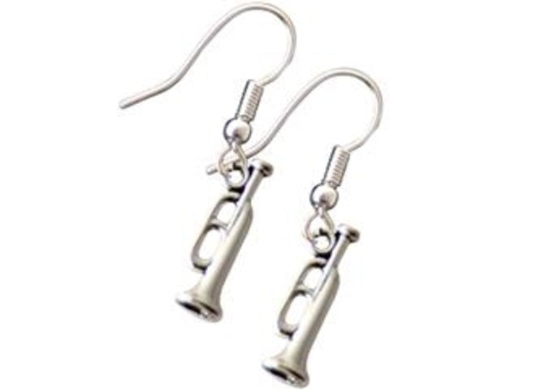 Silver Trumpet Earrings