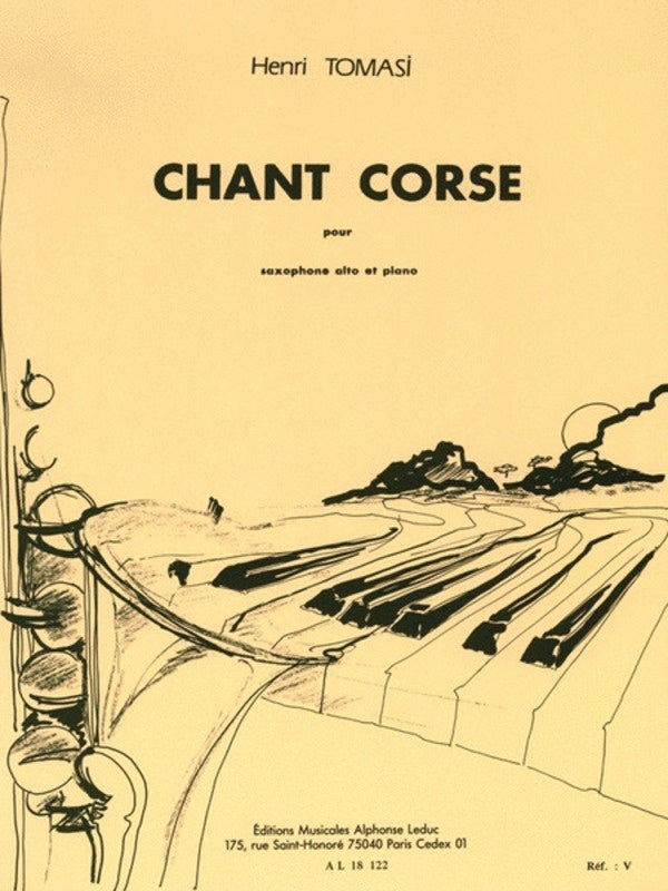 Tomasi - Chant Corse Alto Sax/Piano