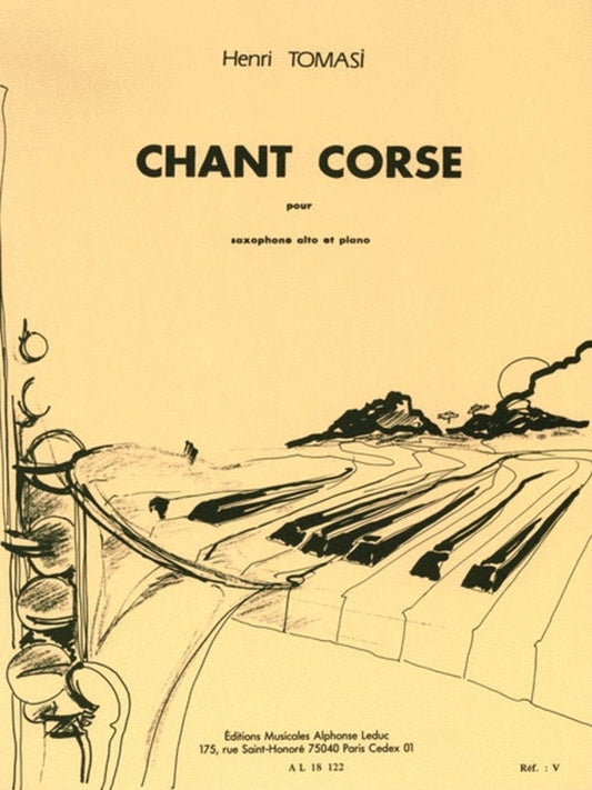 Tomasi - Chant Corse Alto Sax/Piano