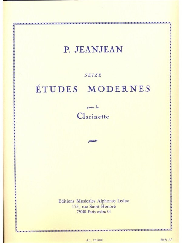 Jeanjean - 16 Modern Etudes For Clarinet