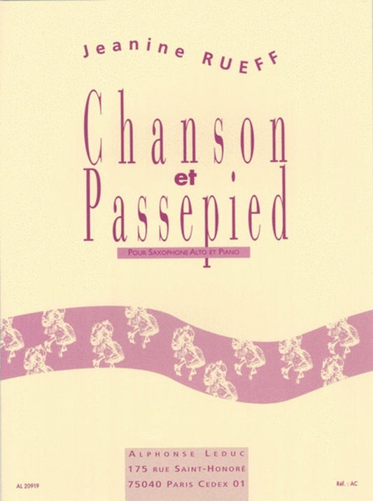 Rueff - Chanson Et Passepied Op 16 Alto Sax/Piano