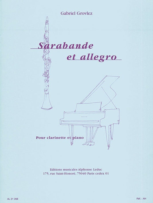 Grovlez - Sarabande And Allegro For Clarinet/Piano