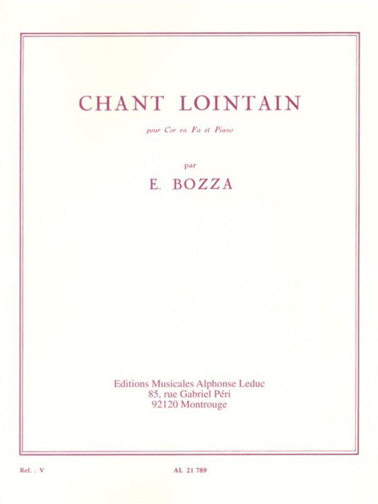 Bozza - Chant Lointain For Horn/Piano