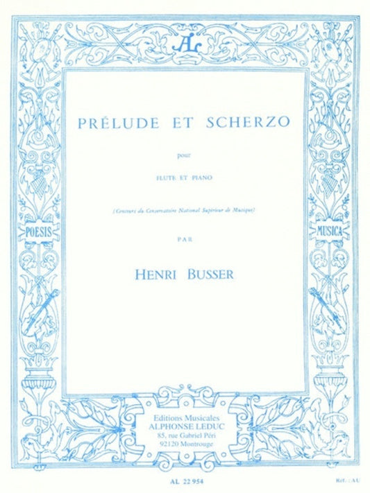 Busser - Prelude And Scherzo Op 35 Flute/Piano