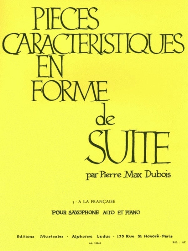 Dubois - Pieces Characteristiques Op 77 No 3 Alto Sax/Piano
