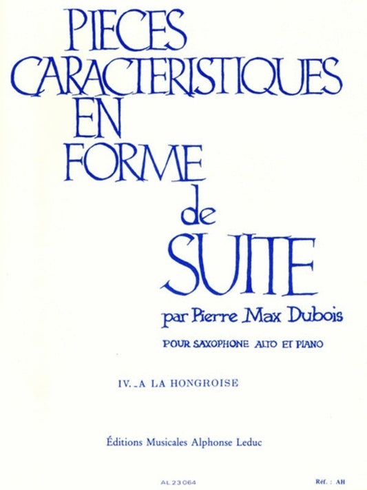 Dubois - Pieces Characteristiques Op 77 No 4 Alto Sax/Piano