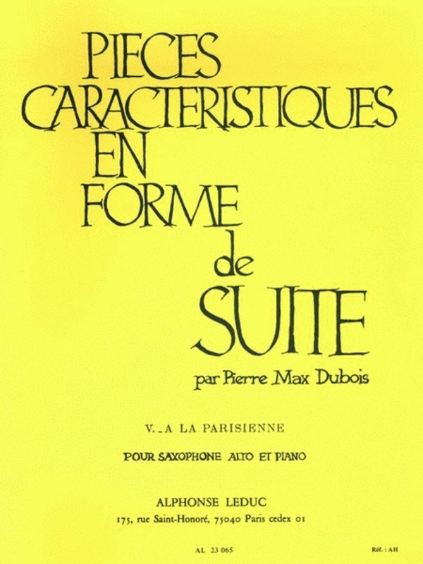 Dubois - Pieces Characteristiques Op 77 No 5 Alto Sax/Piano