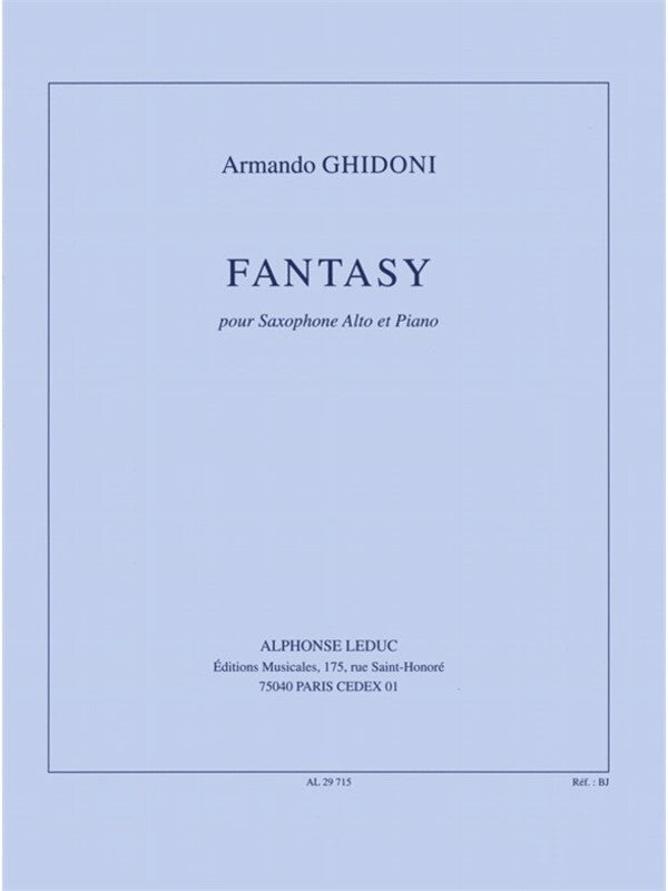 Ghidoni - Fantasy For Alto Sax/Piano