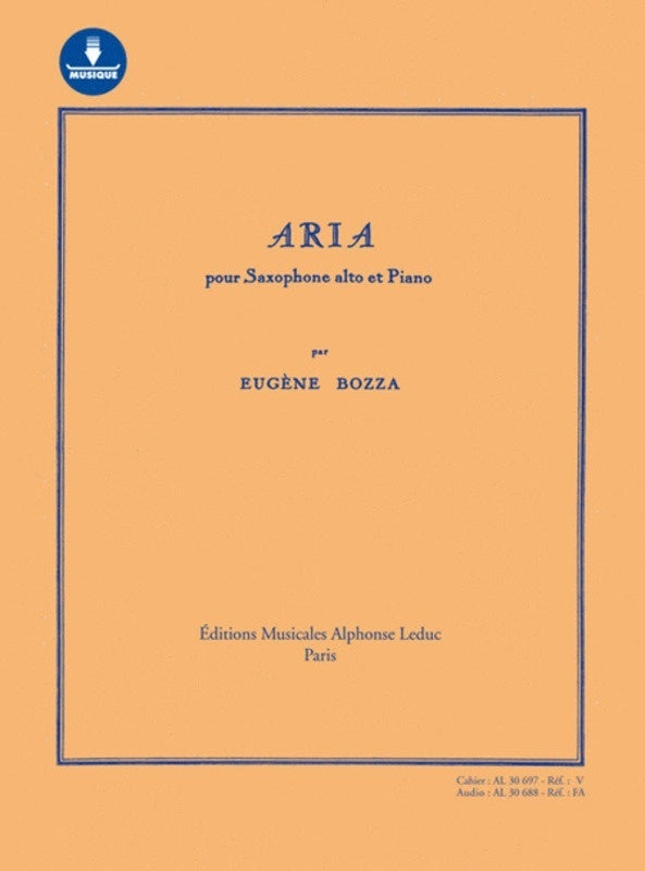 Bozza - Aria For Alto Sax/Piano Bk/Ola