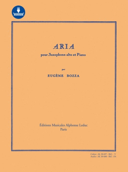 Bozza - Aria For Alto Sax/Piano Bk/Ola