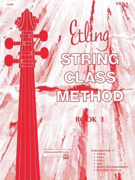 Etling String Class Method Bk 1 Viola
