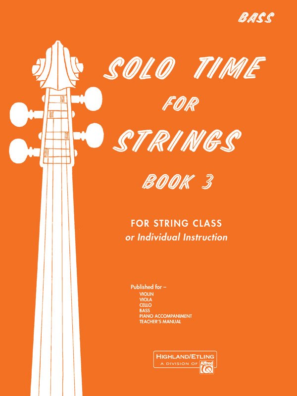 Solo Time For Strings Bk 3 Double Bass - Alfred Music