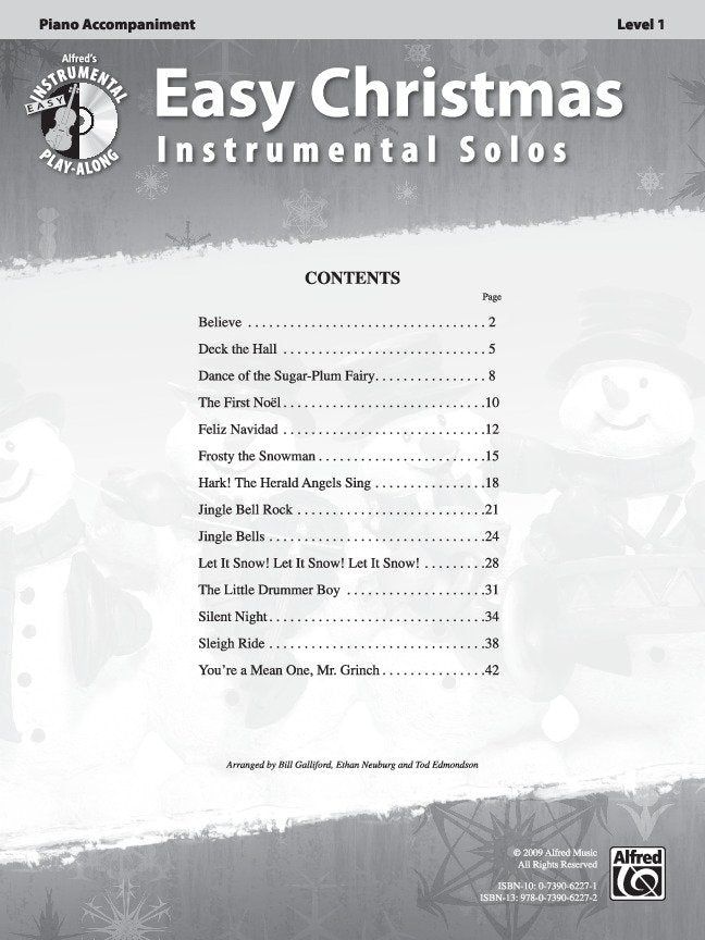 Easy Christmas Instrumental Solos Violin Bk/Ola - Alfred Music - Image 2
