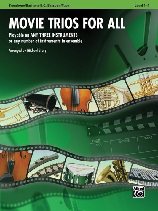 Movie Trios For All Trombone/Baritone Bc/Bassoon/Tuba