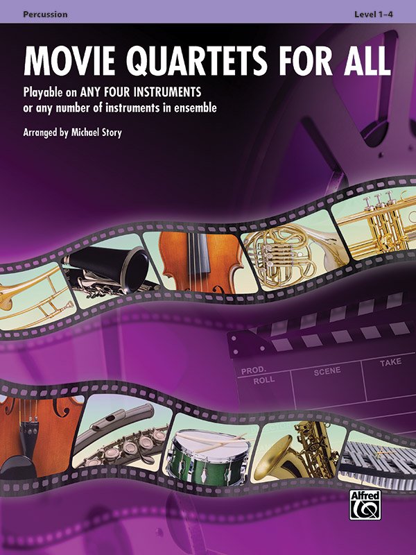 Movie Quartets For All Percussion - Alfred Music