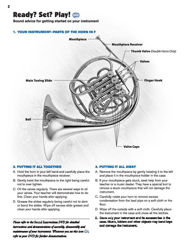 Sound Innovations For Concert Band Bk 1 Horn In F (US) - Alfred Music - Image 2
