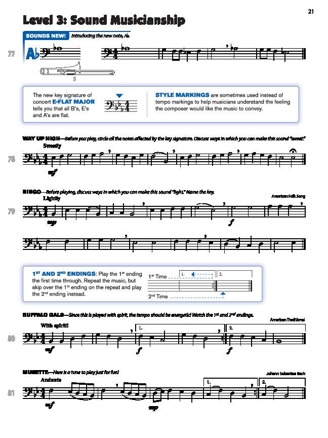 Sound Innovations For Concert Band Bk 1 Trombone (US) - Alfred Music - Image 3