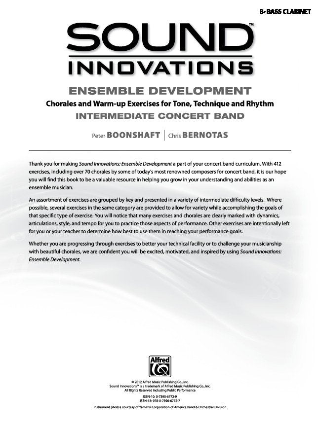 Sound Innovations Cb Ens Development Bass Clarinet - Alfred Music - Image 2