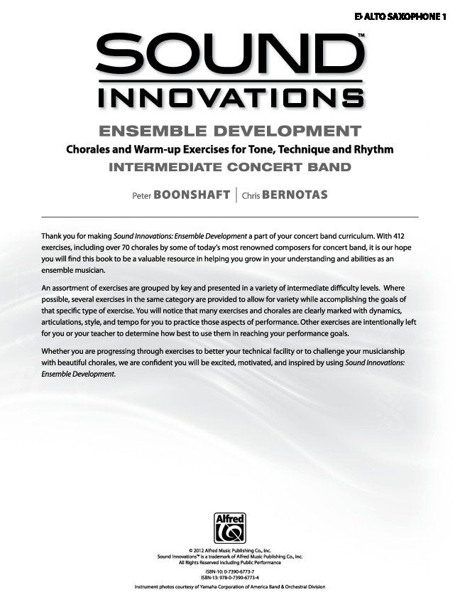 Sound Innovations Cb Ens Development Alto Sax 1 - Alfred Music - Image 2