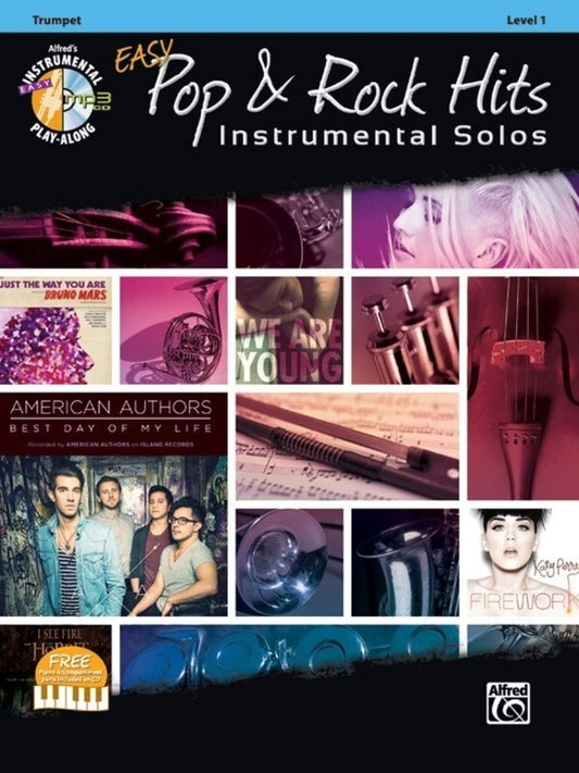 Easy Pop & Rock Hits Instrumental Solos Trumpet Bk/Cd