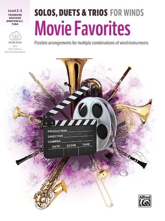 Movie Favorites Tbn/Bar/Bsn/Tba Solos/Duets/Trios Bk/Ola