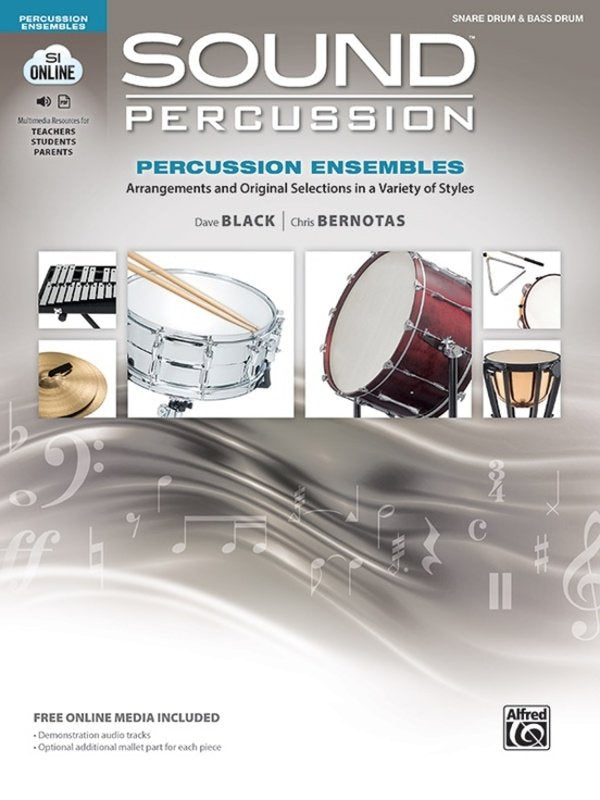 Sound Percussion Ensembles Snare Drum And Bass Drum Bk/Olm - Alfred Music