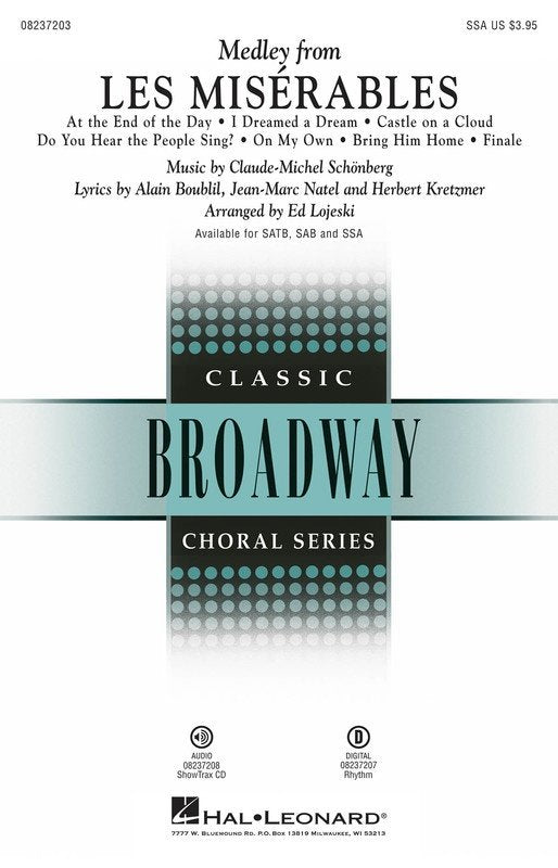 Medley From Les Miserables Ssa - Hal Leonard