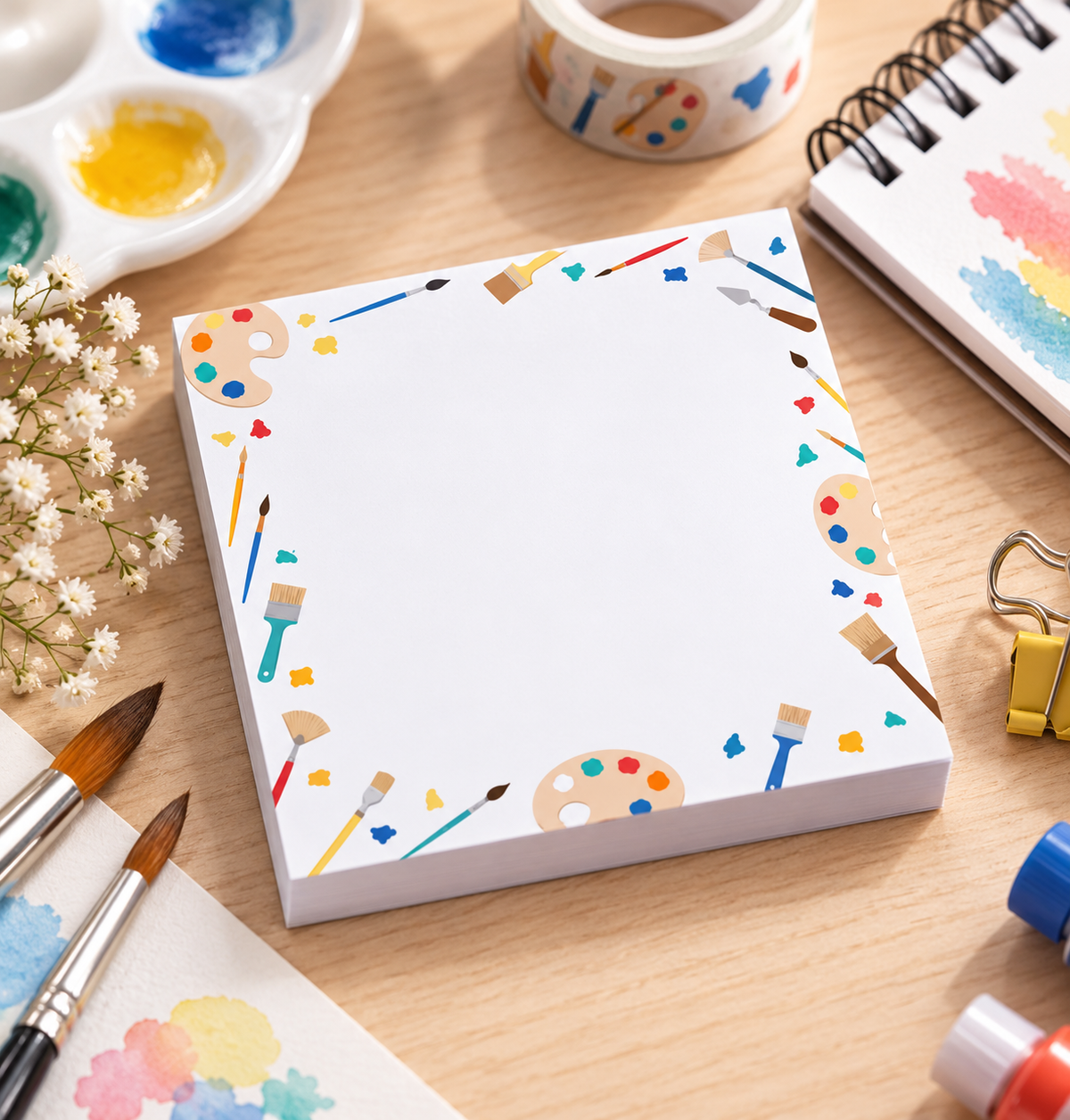 Colourful Artist Square Memo Notepad (50 Sheets)
