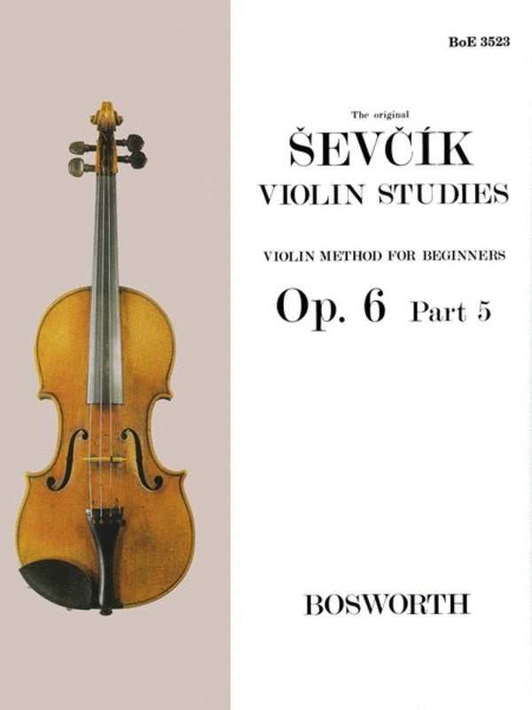 Sevcik Violin Studies Op 6 Part 5 Book