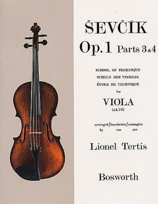 Sevcik Viola Studies Op 1 Part 3 & 4 Book