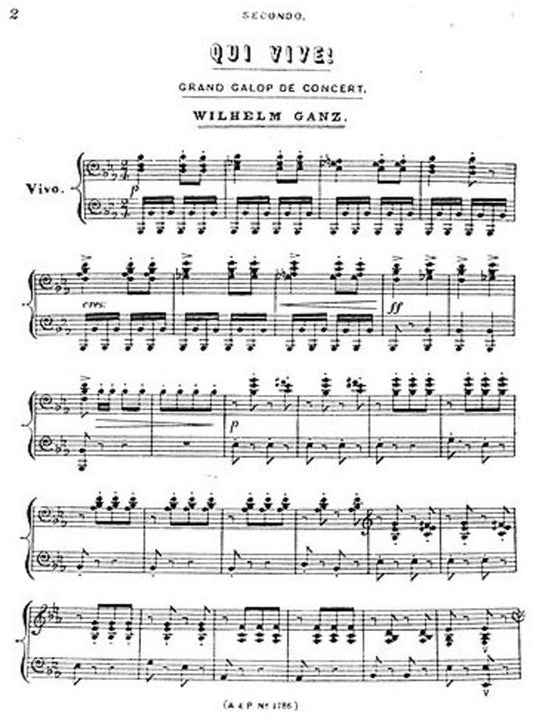 Ganz - Qui Vive! Piano Duet