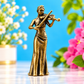 Sundry & Sound - Miniature Solid Brass Violinist Ornament (3.2cm)