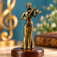 Sundry & Sound - Miniature Solid Brass Violinist Ornament (3.2cm)