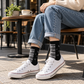 Sundry & Sound Co - Soft Black & White Piano Keys Crew Socks (Unisex)