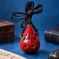 Mini Ceramic 6-Hole Ocarina with Neck Cord and Bag – Red