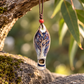 Mini Ceramic Leaf Whistle Pendant with Neck Cord and Pouch