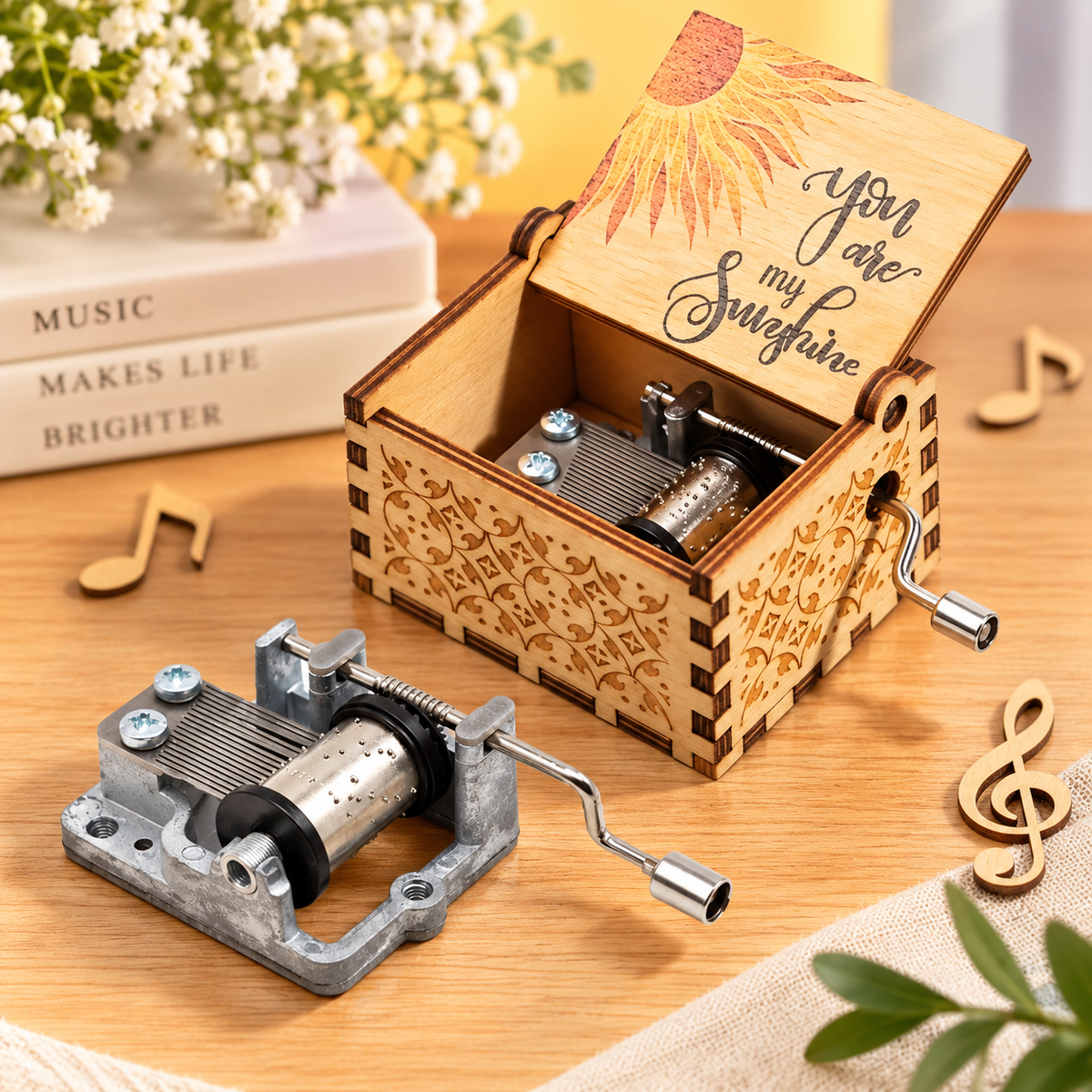 You Are My Sunshine Mini Music Box (Wooden)