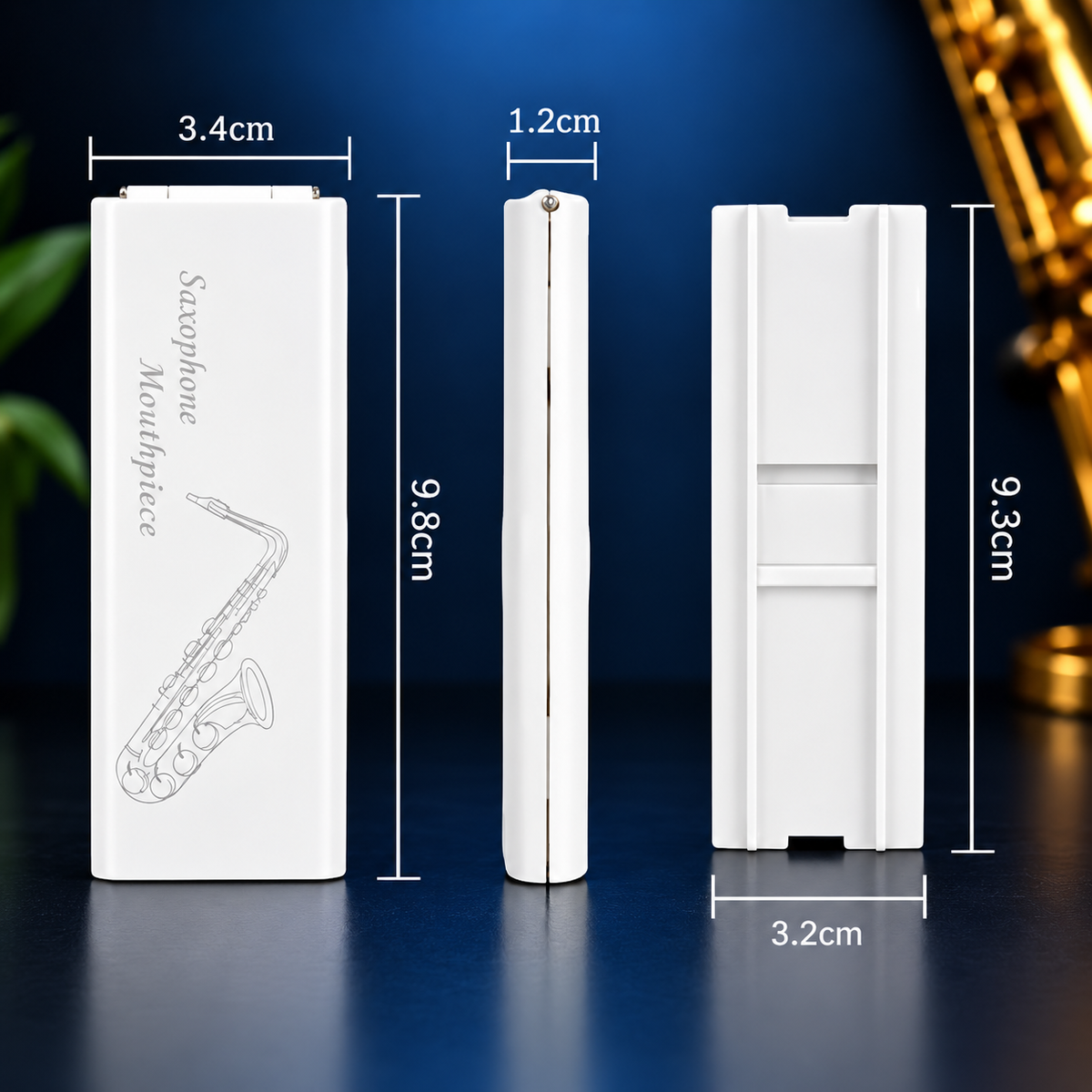 White Hard Case for 2 x Saxophone Reeds