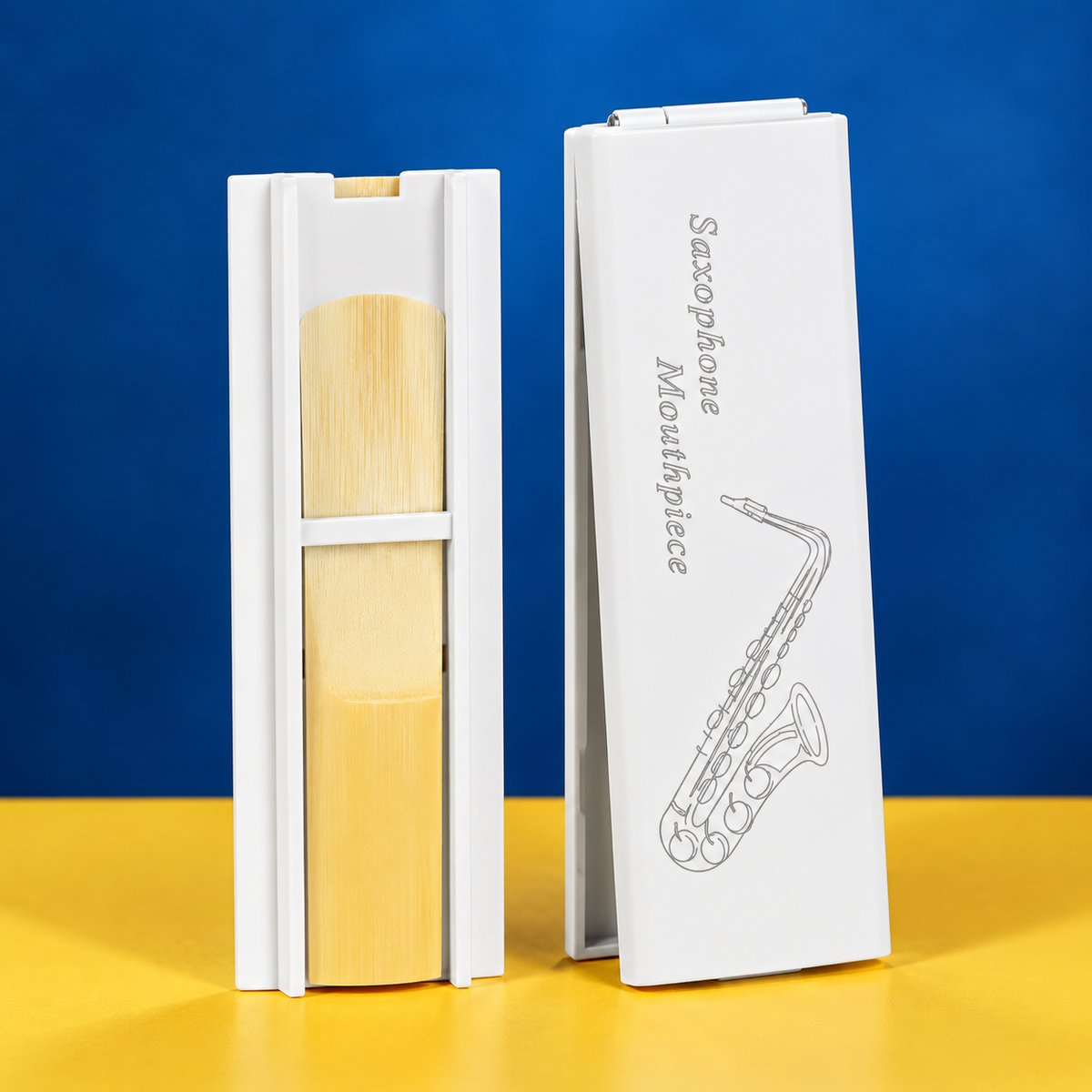 White Hard Case for 2 x Saxophone Reeds