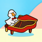 Duck and Grand Piano- Enamel Pin